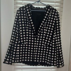 Banana republic suit jacket. Black and white check.
